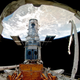 A wide view of the Hubble Space Telescope.